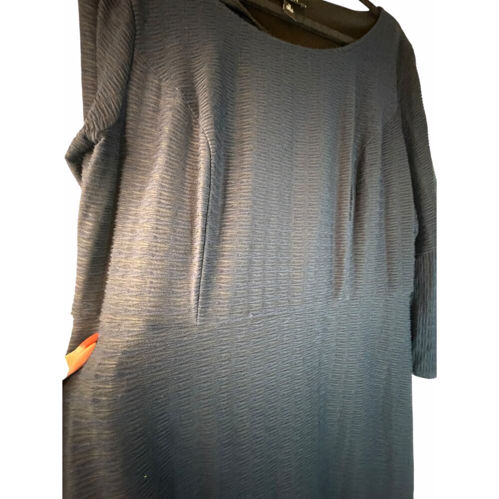 Alyx Navy Textured Dress - Size 1X - Picture 10 of 13